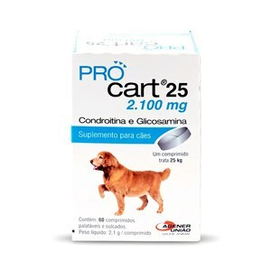 REGENERADOR ARTICULAR PRO CART 25 2100MG 60 COMPRIMIDOS PARA CÃES  