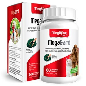 MEGAGARD 890MG MEGANUX 60 COMPRIMIDOS PALATÁVEIS PARA CÃES E GATOS