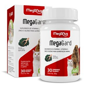 MEGAGARD 1000MG MEGANUX 30 COMPRIMIDOS PALATÁVEIS PARA CÃES E GATOS