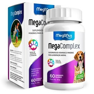 MEGACOMPLEX 500MG MEGANUX 60 COMPRIMIDOS PALATÁVEIS PARA CÃES E GATOS