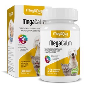 MEGACALM 1000MG MEGANUX 30 COMPRIMIDOS PALATÁVEIS PARA CÃES E GATOS