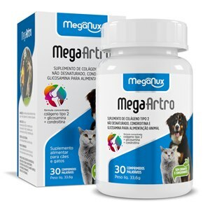 MEGA-ARTRO 680MG MEGANUX 30 COMPRIMIDOS PALATÁVEIS PARA CÃES E GATOS