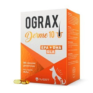 Suplemento Para Cães E Gatos Avert Ograx Derme 10 30 Cápsulas