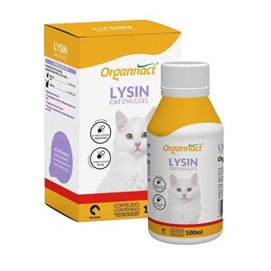 Suplemento Vitamínico Aminoácido Organnact Lysin Cat Emulgel  100Ml